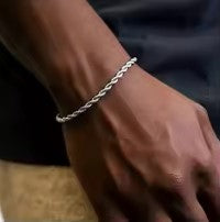 Silver Twist Armband